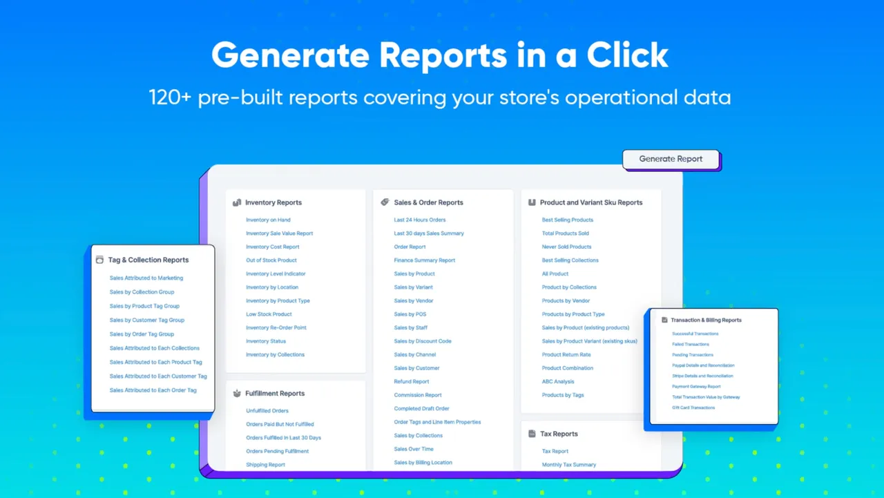 Save time by using Report Pundit's pre-made templates